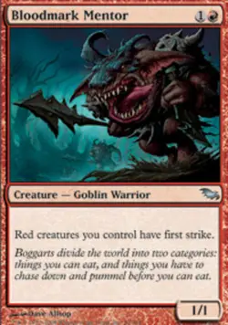 MTG Bloodmark Mentor, Shadowmoor, Heavily Played, English - Image 1