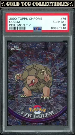 PSA 10 ⭐ Pokemon Golem 76 Chrome Topps Holo Foil TV 2000 Graded Card - Image 1