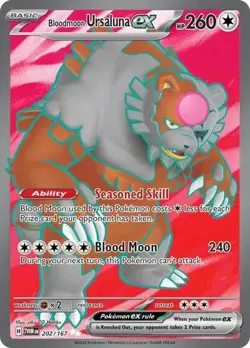 Bloodmoon Ursaluna ex 202/167 Twilight Masquarade Full Art Pokemon Card TCG NM - Image 1