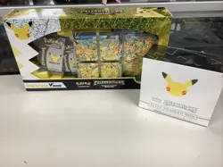 Pokemon TCG 25th Anniversary Celebrations ETB 2021 & Pikachu V-union Premium Lot 820650809439 - Image 1
