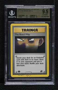 The Boss's Way 1st Ed. Pokemon Team Rocket BGS 9.5 GEM MINT 2000 - Image 1