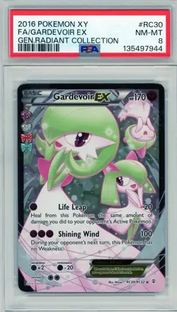 2016 Pokemon XY Generations Radiant Collection Gardevoir EX Full Art #RC30 PSA 8 - Image 1