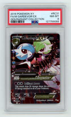 2016 Pokemon XY Generations Full Art M Gardevoir EX Radiant Collection RC31 PSA8 - Image 1