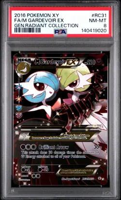 2016 POKEMON XY GENERATIONS RADIANT COLLECTION FULL ART/M GARDEVOIR EX PSA 8 - Image 1
