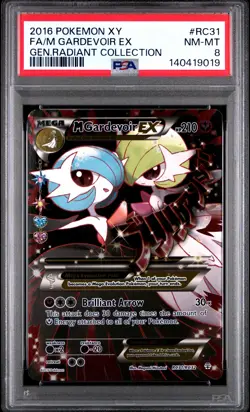 2016 POKEMON XY GENERATIONS RADIANT COLLECTION #RC31 FA/M GARDEVOIR EX PSA 8 - Image 1