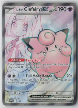 Pokemon Lillie's Clefairy ex #195 SV: Scarlet & Violet Promo Cards Mint - Image 1