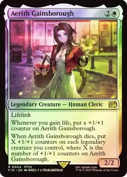 Aerith Gainsborough #4 (Foil) (NM) Final Fantasy FIN Magic MTG - Image 1