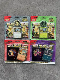 4 X Pokemon TCG: Ascended Heroes Tech Sticker & Blister Pack Bundle New & Sealed - Image 1