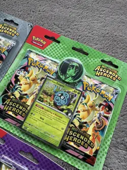 4 X Pokemon TCG: Ascended Heroes Tech Sticker & Blister Pack Bundle New & Sealed - Image 5