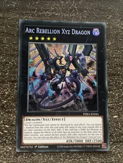 CARTE YU-GI-OH! ARC REBELLION XYZ DRAGON 1ST PHRA-EN041 NEUF/MINT - Image 1