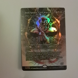 Iron Spider Civil Warrior MAR FOIL NM Marvel Spiderman MTG MAGIC THE GATHERING - Image 1