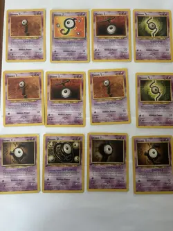 Pokemon Unown Lot - 12 Cards - Neo Destiny & Discovery 1st Edition + Promo - LP - Image 1