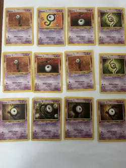 Pokemon Unown Lot - 12 Cards - Neo Destiny & Discovery 1st Edition + Promo - LP - Image 2