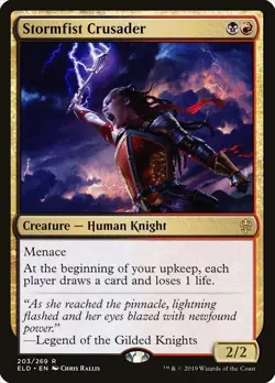 1x NM Stormfist Crusader - Throne Of Eldraine [MTG] pack fresh - Image 1