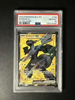 PSA 10 Zekrom 158/086 Black Bolt Pokemon TCG English - Image 1