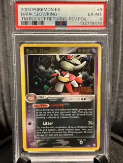 2004 Dark Slowking EX Holo Rare #9 | Pokemon Team Rocket Returns | PSA 6 EX-MT - Image 1