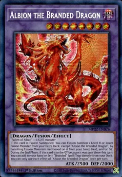 Albion The Branded Dragon - Prismatic Secret Rare 1st Ed. MP22-EN076 NM YuGiOh - Image 1