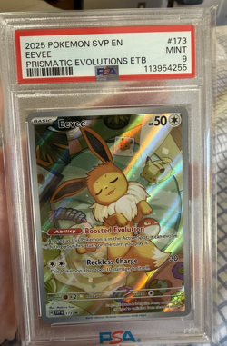 PSA 9 PROMO #173 EEVEE PRISMATIC EVOLUTIONS POKEMON CENTER ETB - Image 1