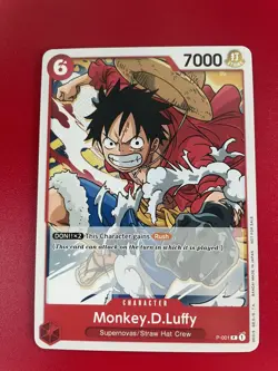 Monkey.D.Luffy (Super Pre-Release) [Participant] P-001 One Piece Tournament Card - Image 1