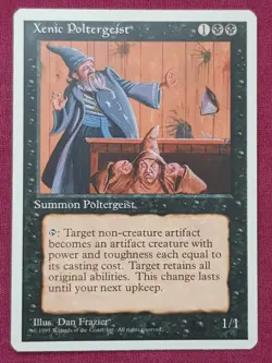 Magic The Gathering 4TH EDITION XENIC POLTERGEIST black card MTG - Image 1