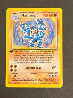 1998 Pokemon Machamp 008/102 Deck Exclusives Holo | NEVER PLAYED! - Image 1