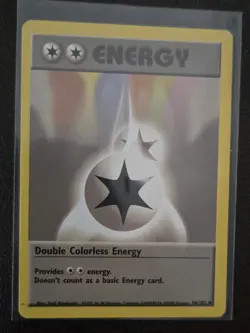 Pokemon Double Colorless Energy 96/102 TCG Base Set Unlimited Non Holo MP - Image 1