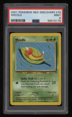 2001 Pokemon Neo Discovery PSA 9 WEEDLE Non Holo #70 *NICE* Low POP8 - Image 1