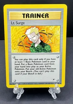 Lt. Surge 101/132 - Gym Heroes - Rare - Pokemon - 2000 - - Image 1
