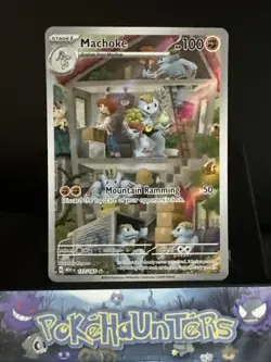 Pokemon Card Machoke 177/165 Scarlet & Violet 151 Illustration Rare Near Mint - Image 1