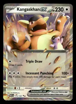 Kangaskhan ex 115/165 Double Rare 151 Set Pokemon Card - Image 1