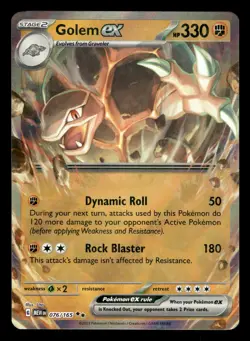 Golem ex 076/165 Double Rare 151 Set Pokemon Card - Image 1