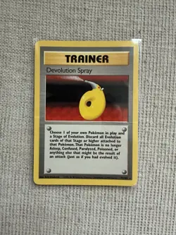 Pokemon Base Set Trainer Card Devolution Spray 72/102 LP - Image 1