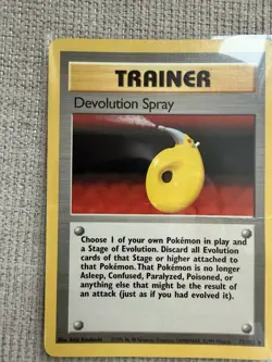 Pokemon Base Set Trainer Card Devolution Spray 72/102 LP - Image 2