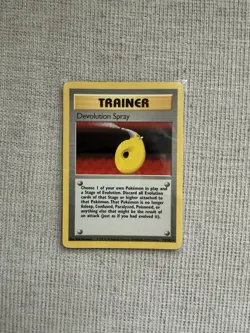 Pokemon Base Set Trainer Card Devolution Spray 72/102 LP - Image 3