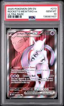 Rocket'S Mewtwo Ex Pokemon Dri En-Destined Rivals 213 GM PSA 10 - Image 1