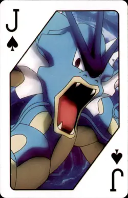Pokemon 1000th Episode Playing Card Set Gyarados J of Spades - Image 1
