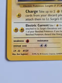 Vintage pokemon Non-Holo Rare Lt. Surge’s Electabuzz 27/132 Gym Heroes WotC - Image 4
