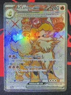 Arcanine EX 224/198 Ultra Rare Pokemon TCG Scarlet & Violet Base PACK FRESH NM - Image 1