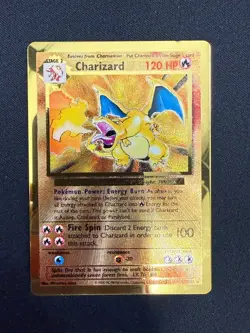 Charizard - 4/102 Celebrations UPC Promo Gold Metal Pokemon - LP - Image 1