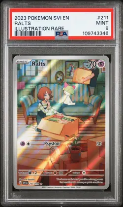 2023 POKEMON SVI EN-SCARLET & VIOLET ILLUSTRATION RARE #211 RALTS PSA 9 - Image 1