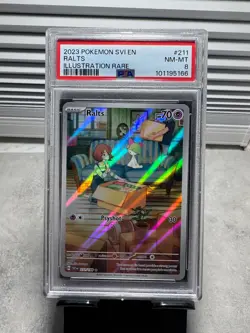 2023 POKEMON SVI EN-SCARLET & VIOLET ILLUSTRATION RARE #211 RALTS PSA 8 - Image 1