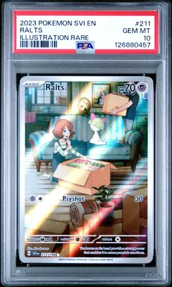 2023 POKEMON SVI EN-SCARLET & VIOLET ILLUSTRATION RARE #211 RALTS PSA 10 - Image 1