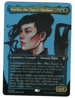 Yuriko the Tiger's Shadow Borderless Foil Commander Masters Magic The Gathering - Image 1