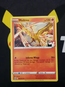 Moltres Pokemon Prize Pack Promo Pokemon Stamped Card NM/LP - Image 1