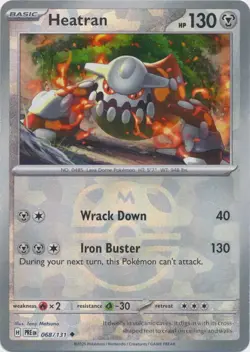 Heatran (Master Ball Pattern) - 068/131 - Uncommon - Reverse Holo NM TCG Pokemon - Image 1