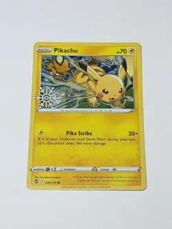 Pokemo Pikachu Holiday Calendar On The Snowflake Stamp SWIRL Promo 049/195 NM/M - Image 1