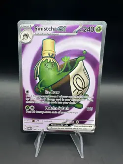 Sinistcha ex 189/167 Pokemon Twilight Masquerade Full Art Holo Ultra Rare NM - Image 1