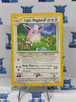 Pokemon - Light Wigglytuff 54/105 - Neo Destiny HP/DMG - Image 1