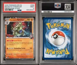 2025 POKEMON DRI EN-DESTINED RIVALS #096 TEAM ROCKET'S TYRANITAR PSA 9 - Image 3