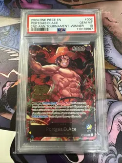 One Piece TCG Ace ENG PSA 10 - 2nd Anniversary Tournament Winner 2024 - Image 1
